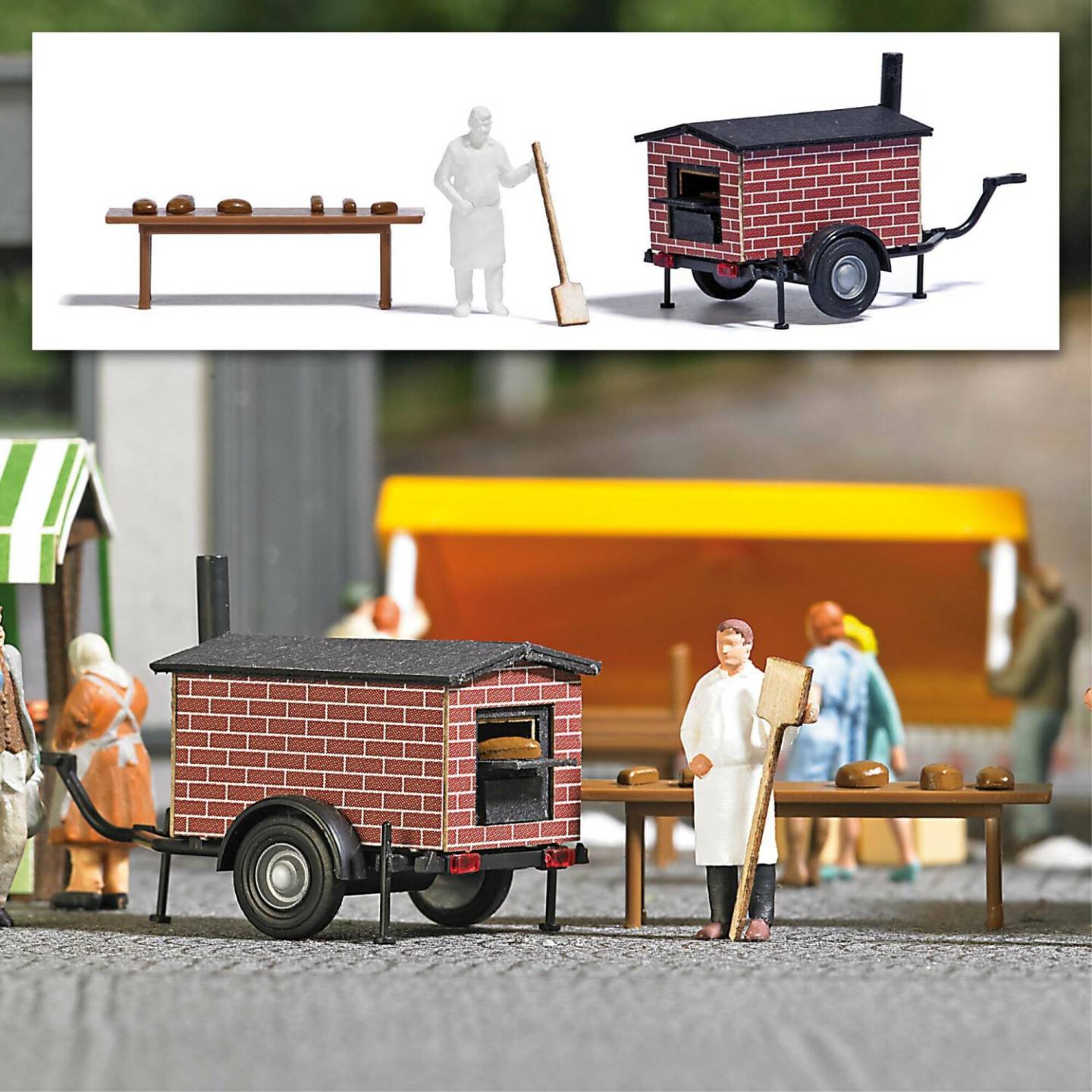 Busch Mobiler Brotbackofen 1:87 H0 Bausatz (1827) Modelleisenbahn-Zubehör