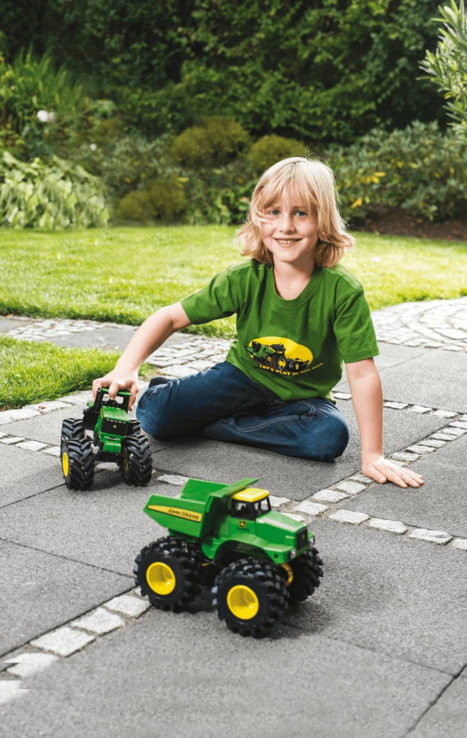 TOMY John Deere Monster Treads Traktor mit Sound und Rüttelfunktion (42932) Spielzeug-Fahrzeuge