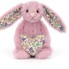 Jellycat Hase mit Herz 15cm pink Kuscheltiere