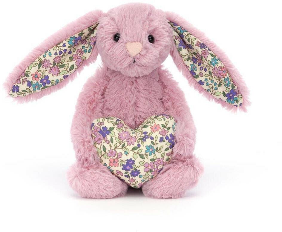 Jellycat Hase mit Herz 15cm pink Kuscheltiere