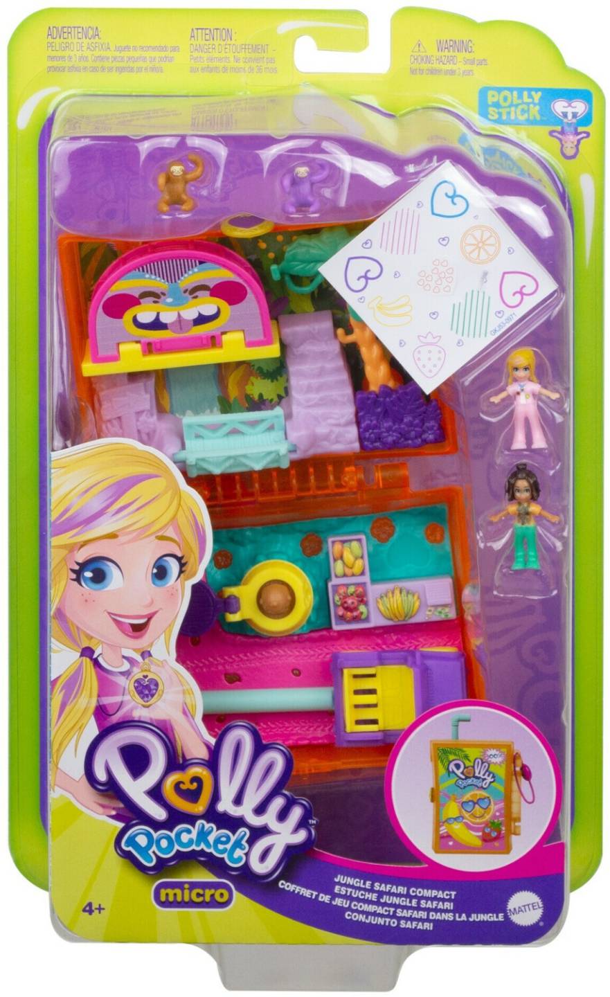 Polly Pocket Saftspaß-Safari Schatulle (GKJ53) Sammelfiguren