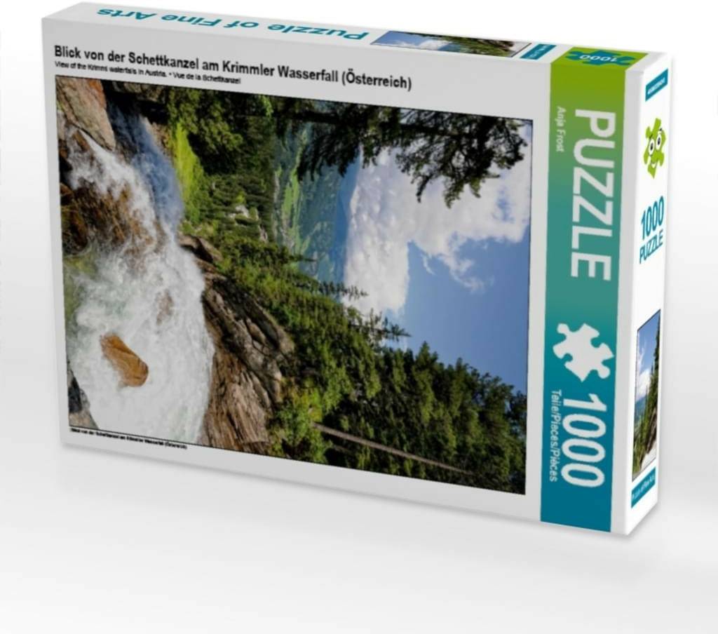 Calvendo Blick von der Schettkanzel am Krimmler Wasserfall (7376582) Puzzles