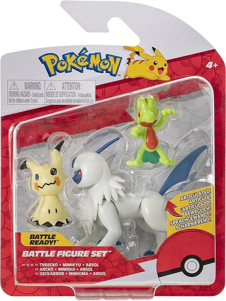 Sammelfiguren Jazwares Pokémon Battle Figure Set - Treecko, Mimikyu & Absol (PKW2679 )