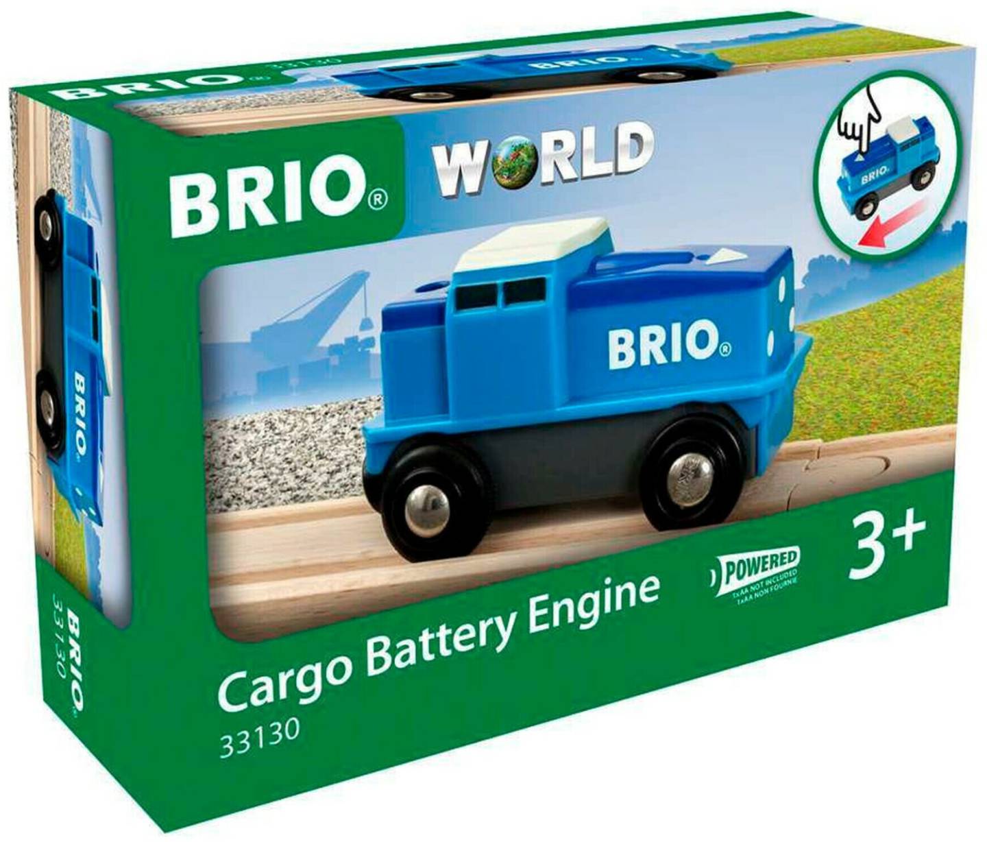 Spielzeug-Fahrzeuge Brio World - Blaue Batterie Frachtlok (33130)