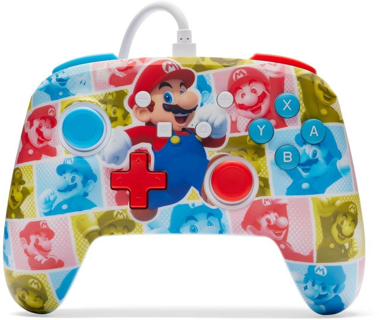 PowerA Nintendo Switch Enhanced Wired ControllerWireless (Super Mario - Mario Hero Reel) PowerA Nintendo Switch Enhanced Wired Controller