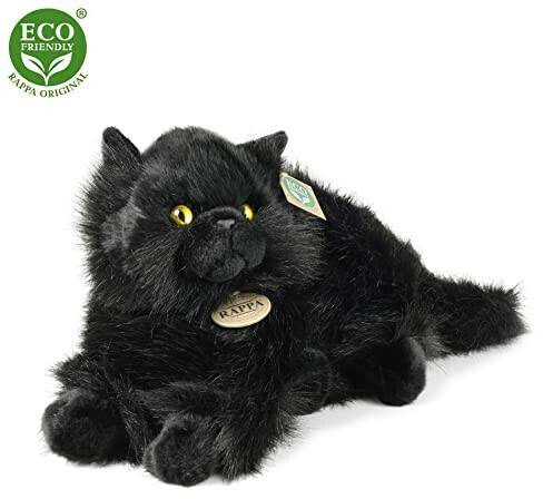 Rappa Plüschkatze schwarz liegend 30 cm Kuscheltiere