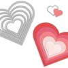 Sizzix Framelits Die Set Hearts Bastelspiele