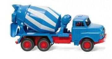 Wiking (068208) 1:87 Betonmischer (MAN) - blau/weiß Modellfahrzeuge