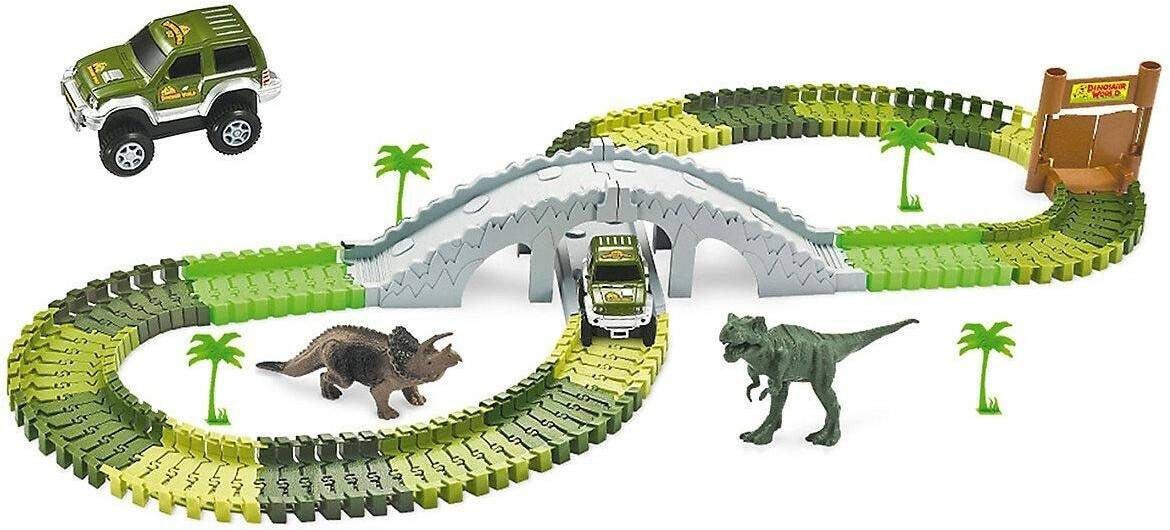 Spielzeug-Fahrzeuge Amewi Magic Traxx Dino-Park mit Brücke miniset 108-Teilig (100652)