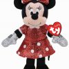 Ty Disney - Minnie Mouse Sparkle 15 cm sitzend mit Lachen (41266) Kuscheltiere