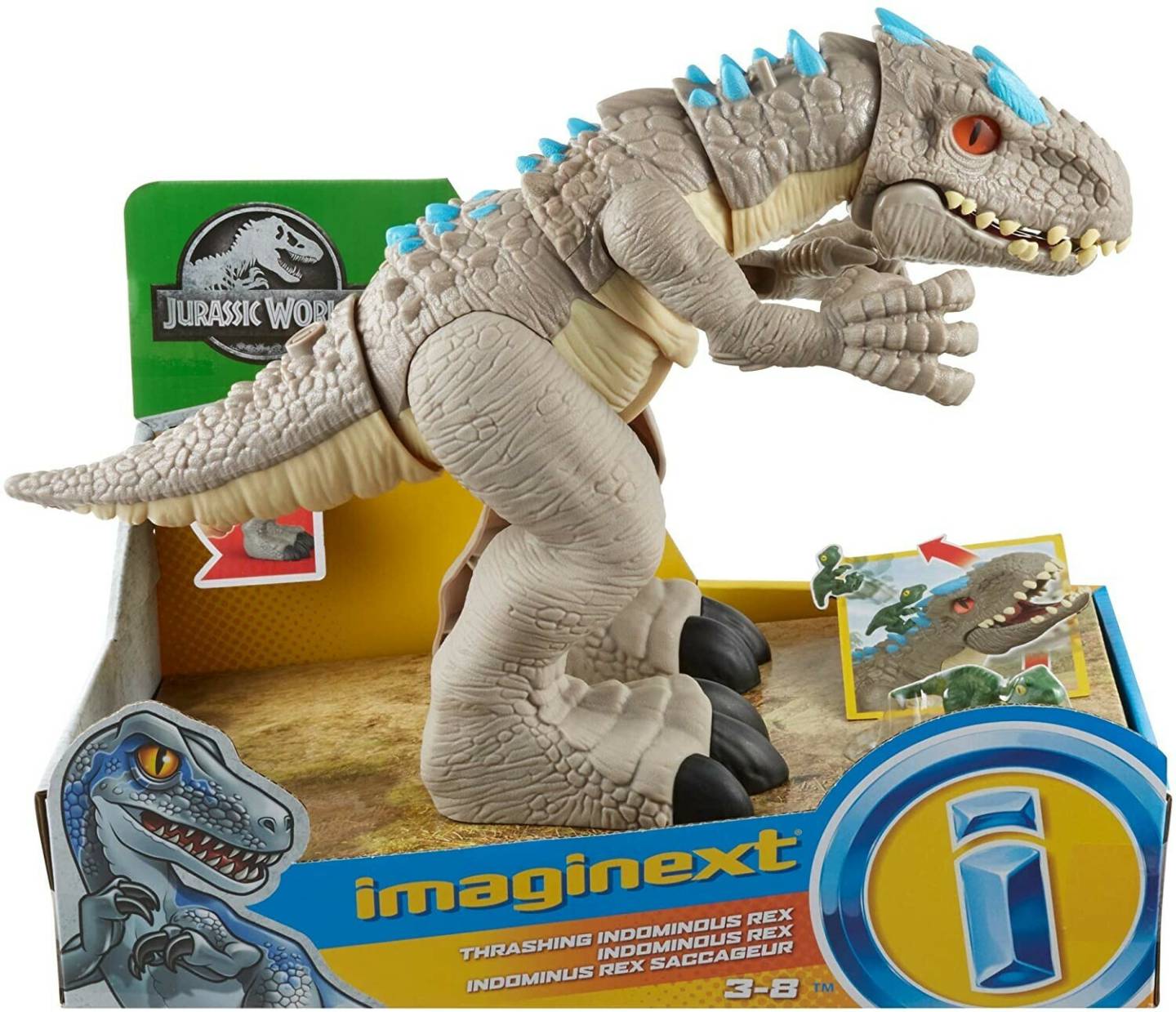 Sammelfiguren Fisher-Price Imaginext Jurassic World Thrashing Indominus Rex