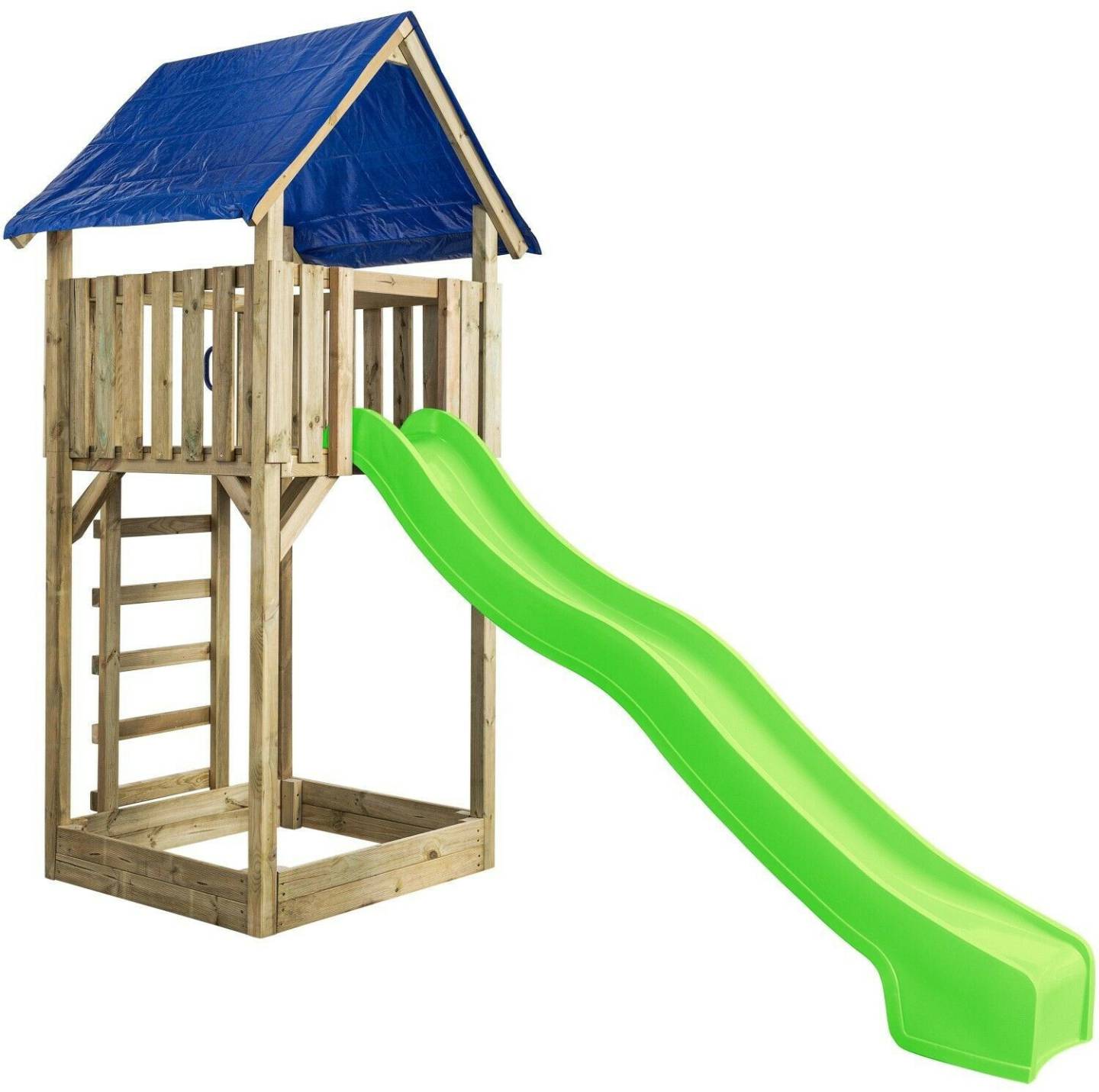 Schaukeln & Rutschen SwingKing Spielturm Lisa mit Rutsche Apfelgrün 121 x 350 x 297 cm