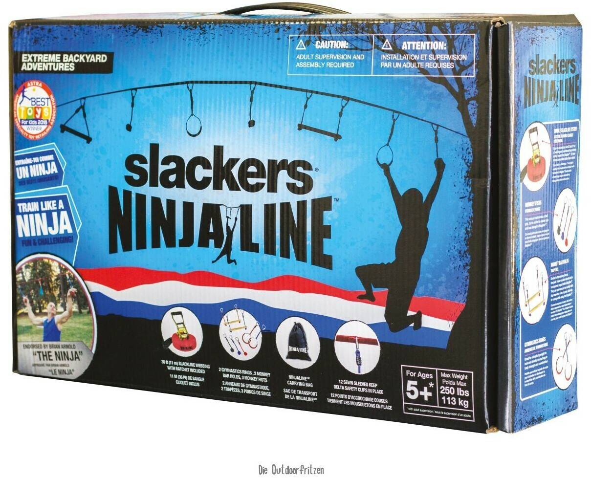 Schildkröt Fun Sports Slackers Ninja Line Starter Set Schaukeln & Rutschen