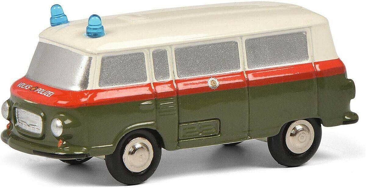 Schuco Piccolo Trabant und Barkas Bus Volkspolizei, Limited Edition 1:90 Modellfahrzeuge