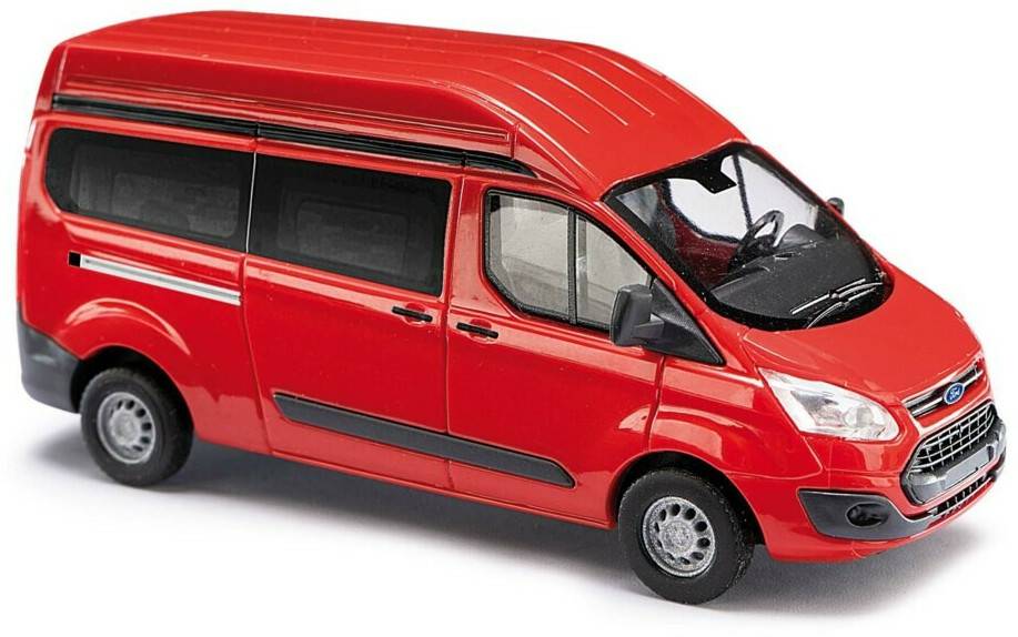 Busch Ford Transit Custom Hochdach, rot (52500) Modellfahrzeuge