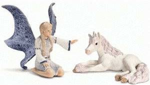 Schleich Lindariel mit Einhorn-Fohlen (70424) Schleich