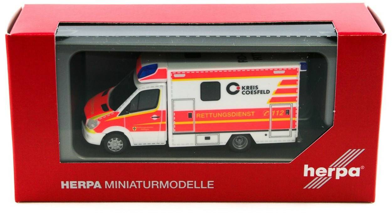 Herpa Mercedes-Benz Sprinter Fahrtec RTW "Rettungsdienst Dülmen" (093675) Modellfahrzeuge