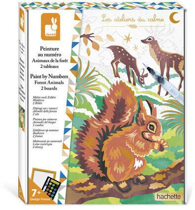 Janod Paint by Numbers Forest Animals 2 boards Zeichen- & Malsets