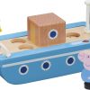 Peppa Pig Holzboot mit Peppa Spielzeug-Fahrzeuge