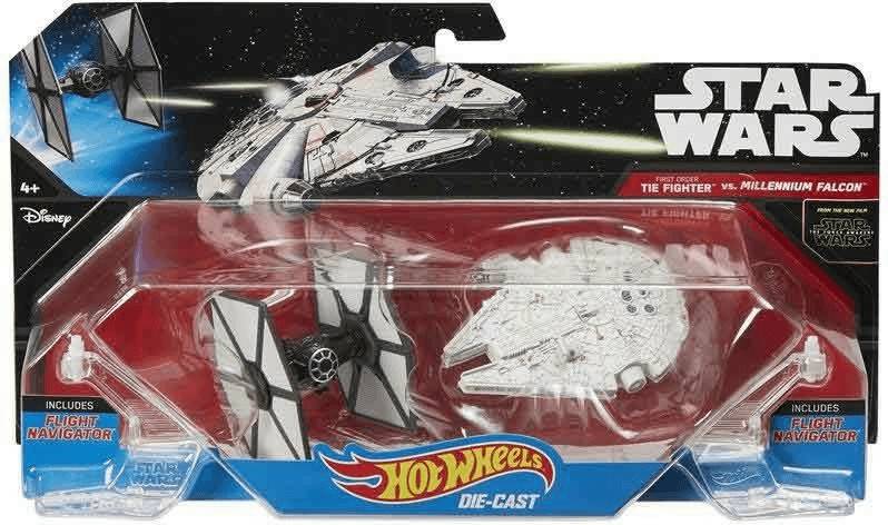 Hot Wheels Star Wars - EP Hero Vehicle vs. EP7 Villain Starfighter Basic (CGW95) Sammelfiguren