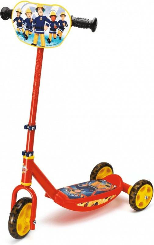 Smoby Feuerwehrmann Roller 3 Räder Kinderroller