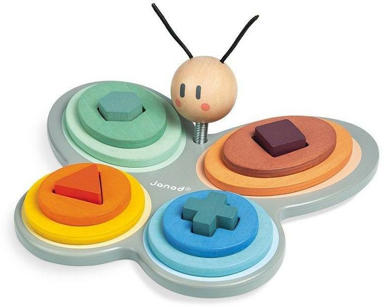 Motorikspielzeuge Janod Sweet Cocoon Butterfly Shape Sorter