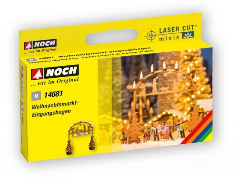 Noch Weihnachtsmarkt-Eingangsbogen Lasercutbausatz (14681) Modelleisenbahn-Zubehör