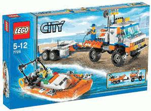 LEGO City Strand-Truck der Küstenwache mit Schnellboot (7726) LEGO