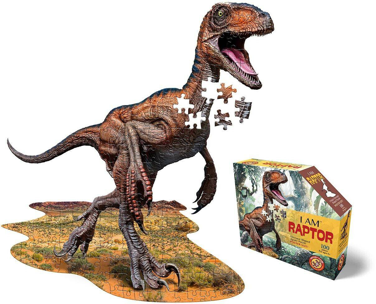 Madd Gapp Games Shape Puzzle Junior Velociraptor 100 Teile (884016) Puzzles