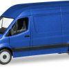 Herpa Mercedes-Benz Sprinter `18 Kasten Hochdach ultramarinblau (093811) Modellfahrzeuge