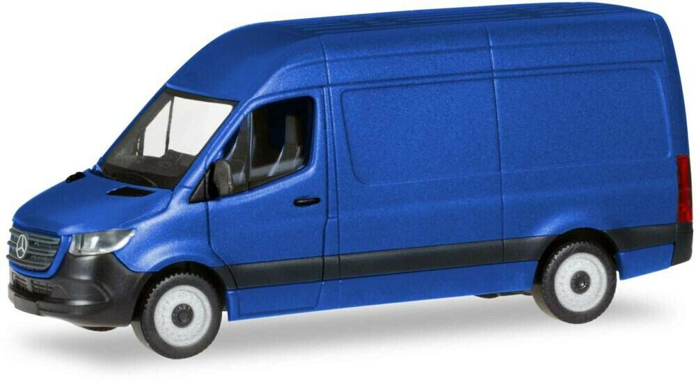 Herpa Mercedes-Benz Sprinter `18 Kasten Hochdach ultramarinblau (093811) Modellfahrzeuge