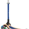 Globber Primo Wood mit Leuchtrolleblau Kinderroller