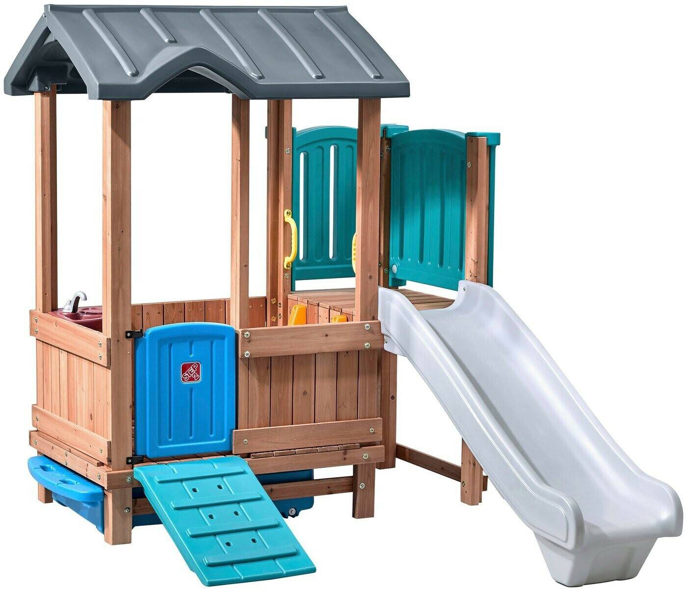 Step2 Woodland Adventure Playhouse & Slide Schaukeln & Rutschen