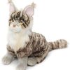 UNI-TOYS Maine Coon Katze, sitzend 30 cm grau Kuscheltiere