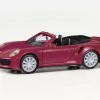 Modellfahrzeuge Herpa Porsche 911 Turbo Cabrio rubinrot metallic 1:87 (038928-002)