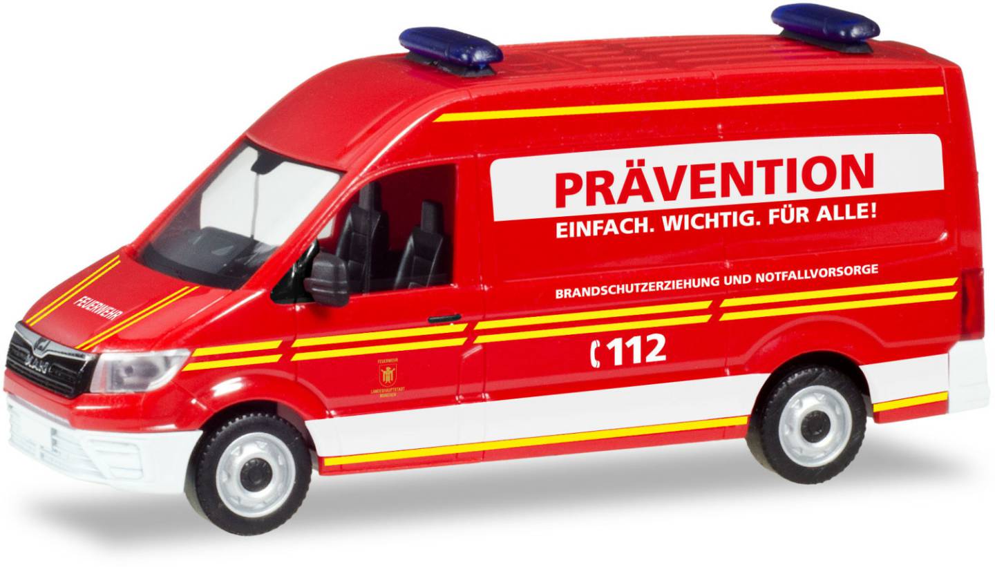 Herpa MAN TGE Kastenwagen Hochdach "Freiwillige Feuerwehr München" (094054) Modellfahrzeuge