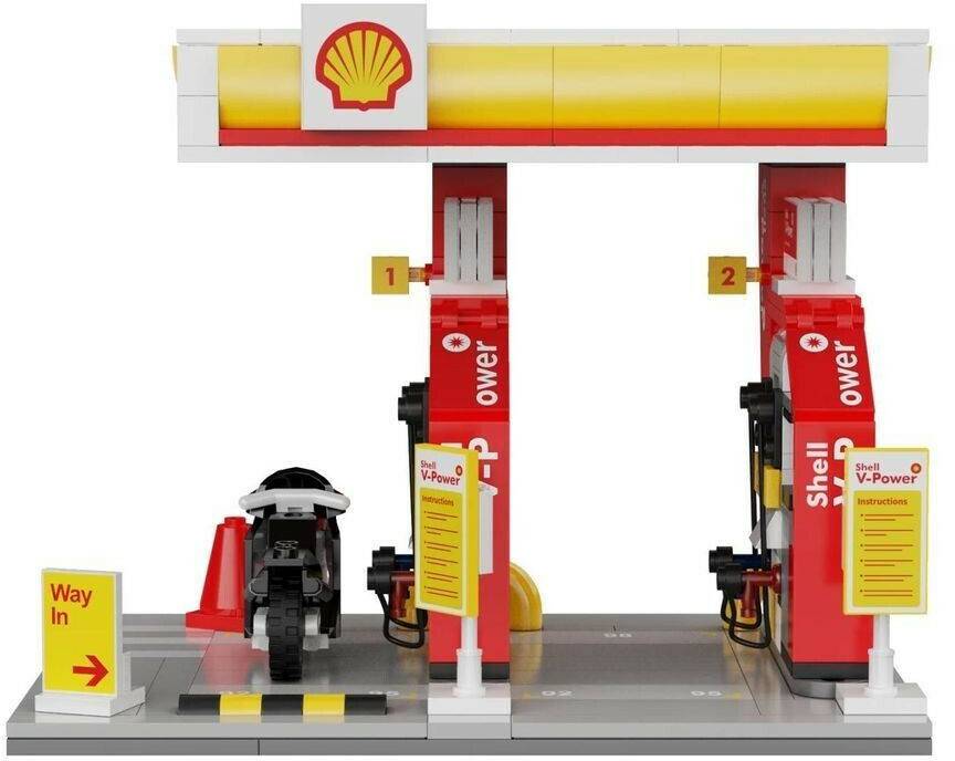 Baukästen & Bausteine CaDA Shell Tankstelle (C66028W)