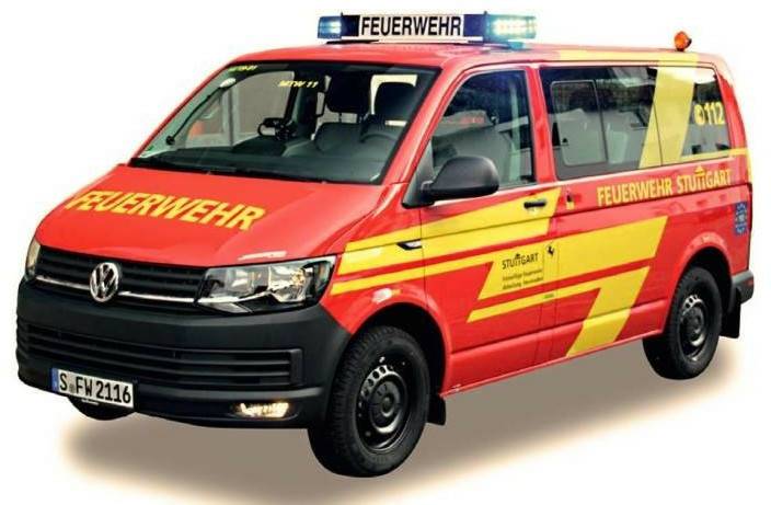 Herpa VW T6 Feuerwehr Stuttgart (929295) Modellfahrzeuge