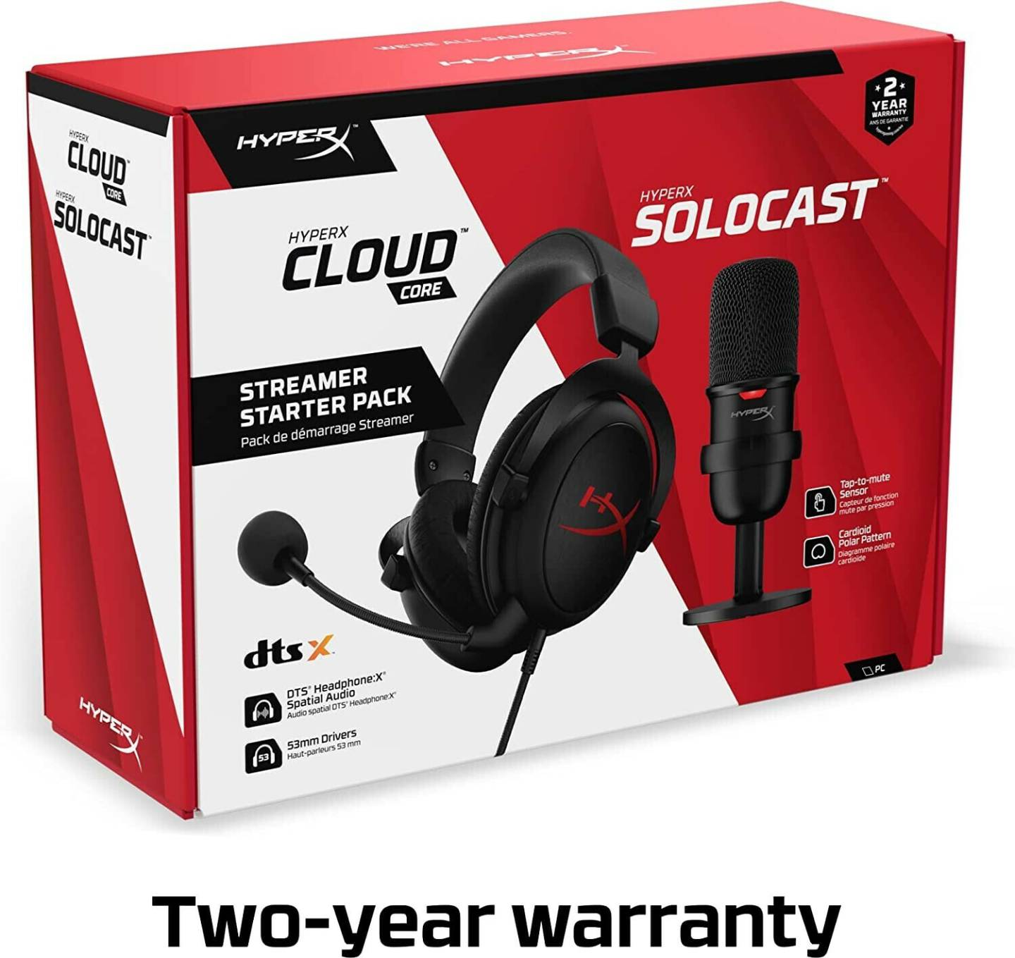 Gaming Headsets HyperX Cloud Core + SoloCast Streamer Starter Pack