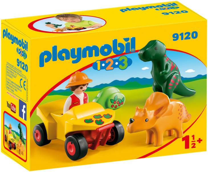 Playmobil 1.2.3 - Dinoforscher mit Quad (9120) Playmobil