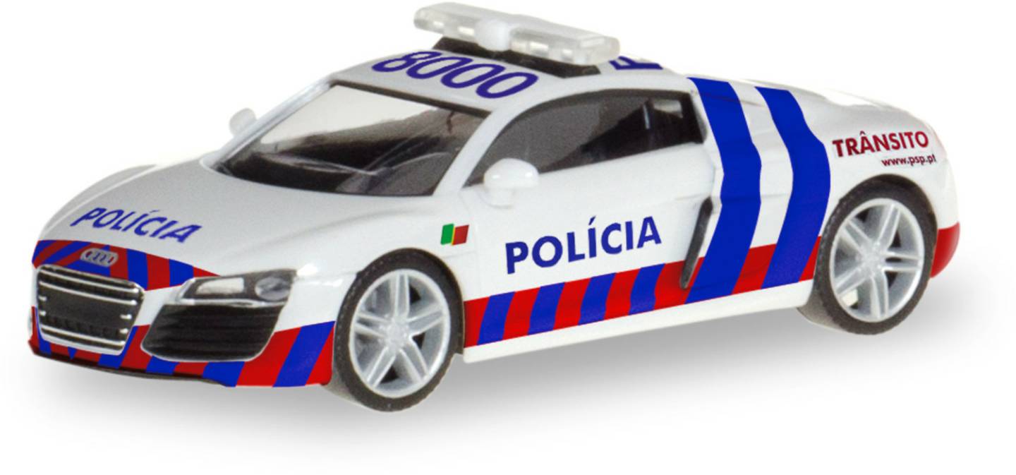 Herpa Audi R8 "Policia" (P) (094245) Modellfahrzeuge