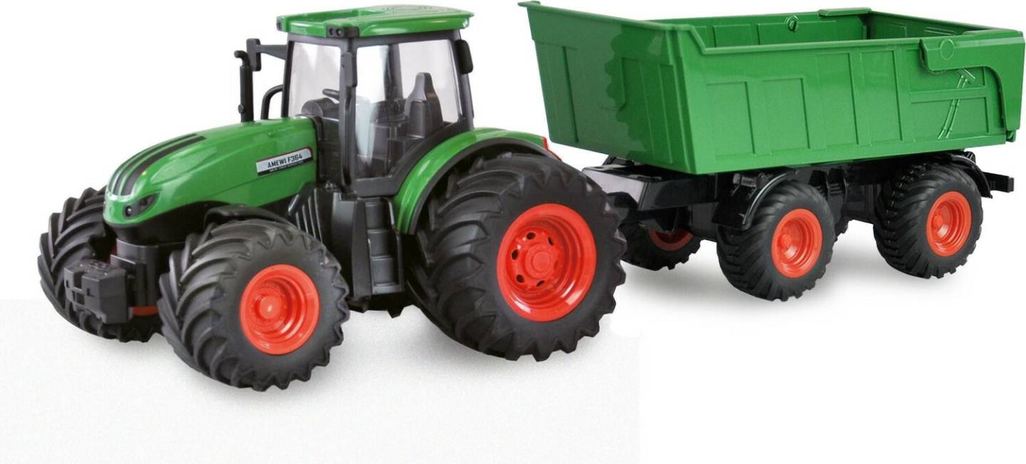 RC-Modellbau Amewi RC Traktor mit Kippanhänger Licht & Sound 1:24 RTR grün (22635)