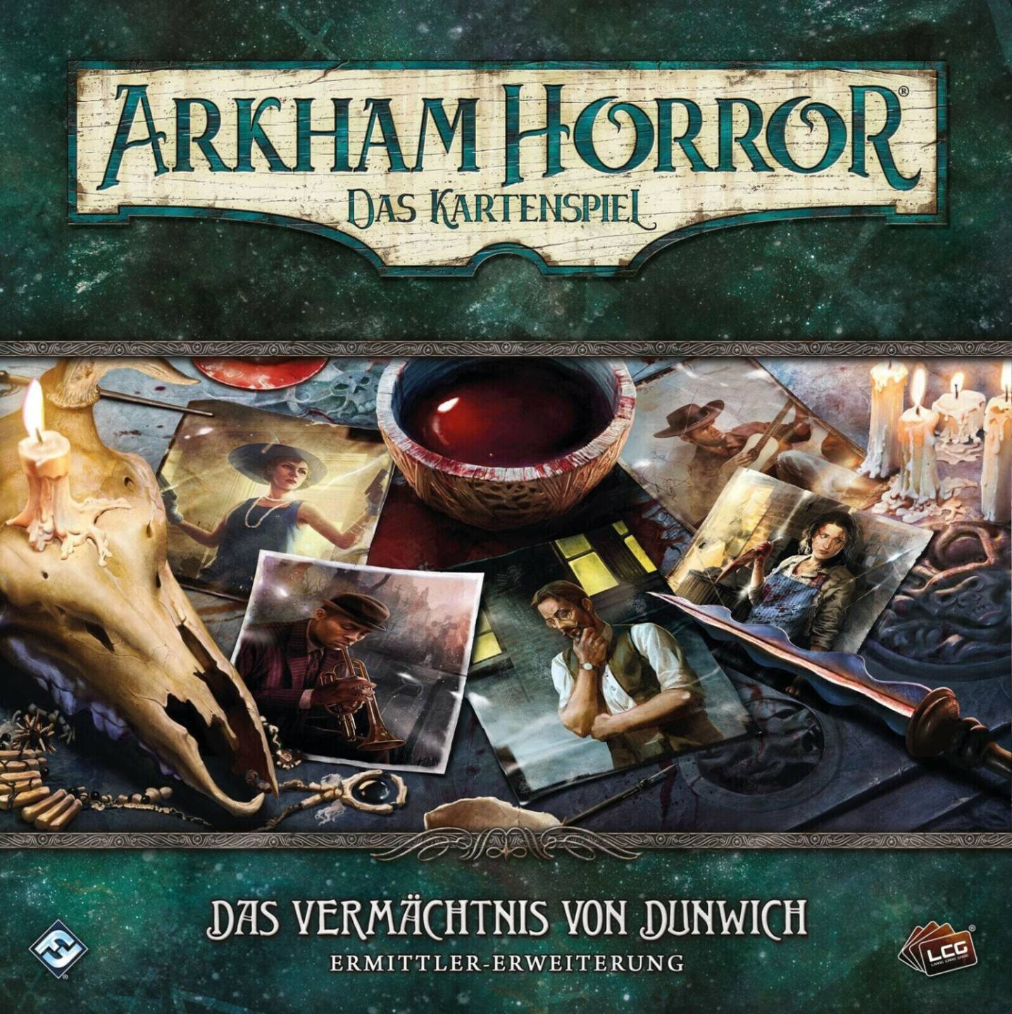 Fantasy Flight Games Arkham Horror: Das Vermächtnis von Dunwich Ermittler-Erweiterung (DE) Sammelkarten