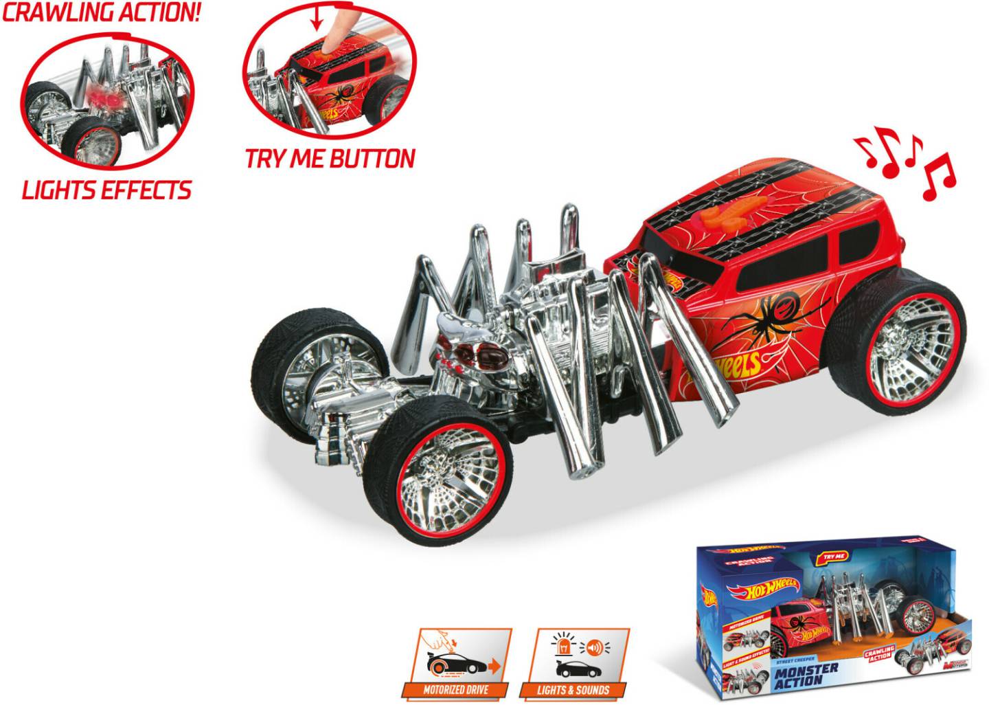 Hot Wheels Monster Action - Street Creeper Spielzeug-Fahrzeuge