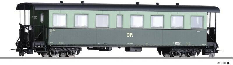 Modelleisenbahnen Tillig Personenwagen KB4ip „Harzer Roller“ der DR, Ep. IV (03987)