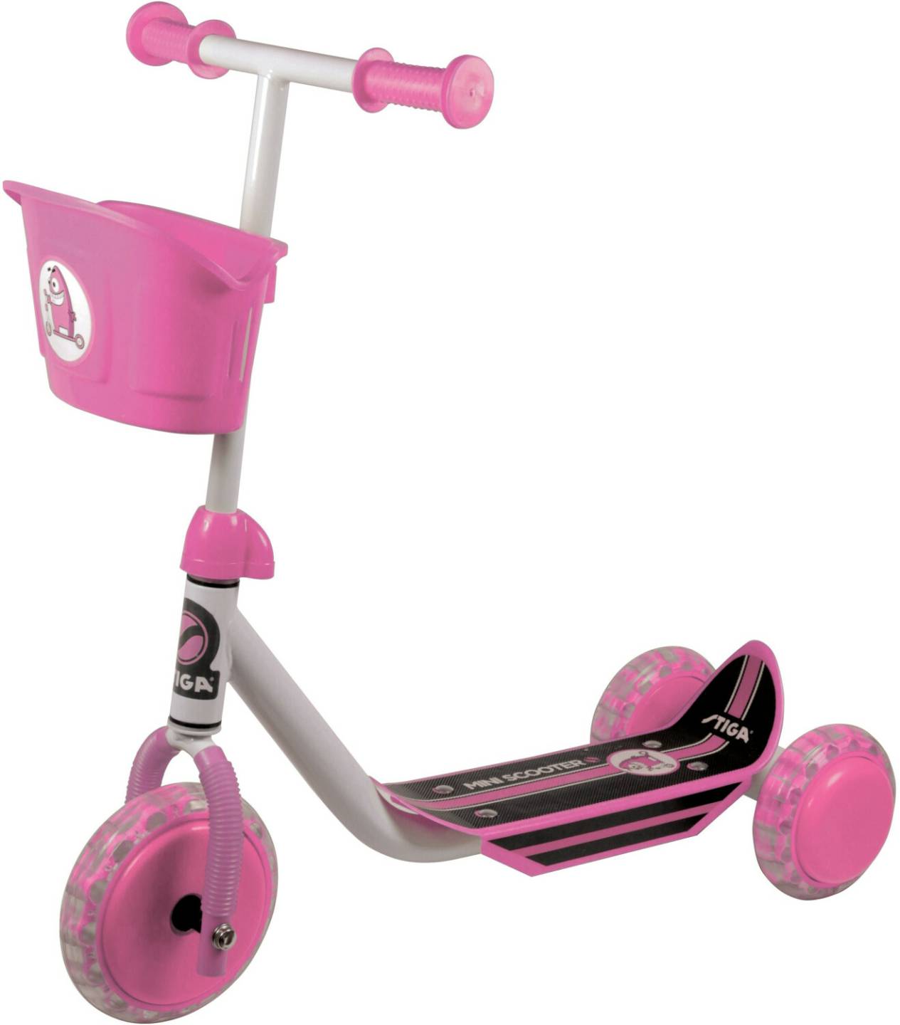 Kinderroller Stiga Mini Kid 3W weiß/rosa