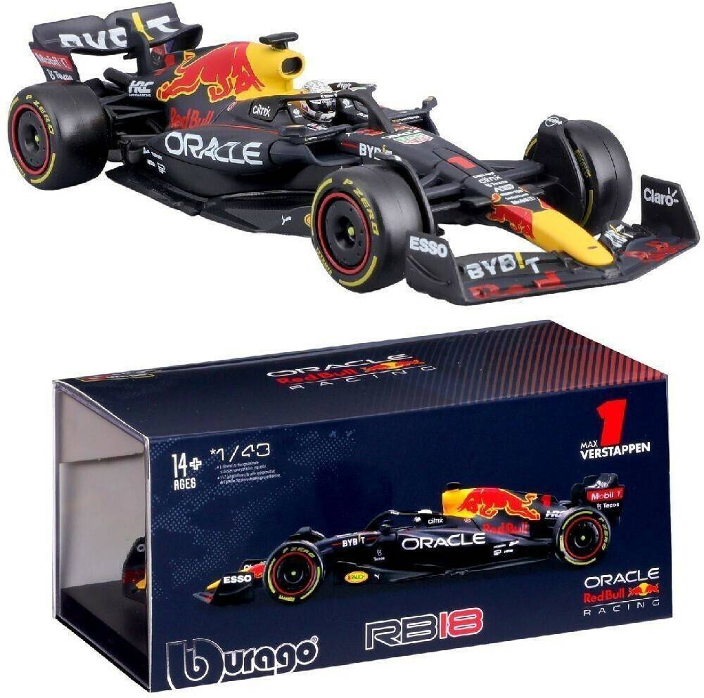 Modellfahrzeuge BBurago Red Bull Max Verstappen Rb18 Formel 1 Saison 2022