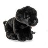 UNI-TOYS Labrador Welpe mit Leine 23cm schwarz Kuscheltiere