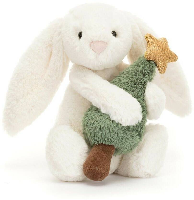 Kuscheltiere Jellycat Bashful Bunny mit Weihnachtsbaum 18cm