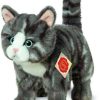 Kuscheltiere Teddy Hermann Katze stehend grau 20 cm